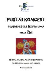2019_0304 Pustni koncert v Zˇireh_plakat